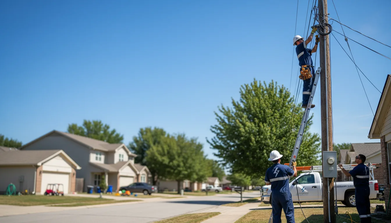 Residential electrician providing installation services in Lucien, OK